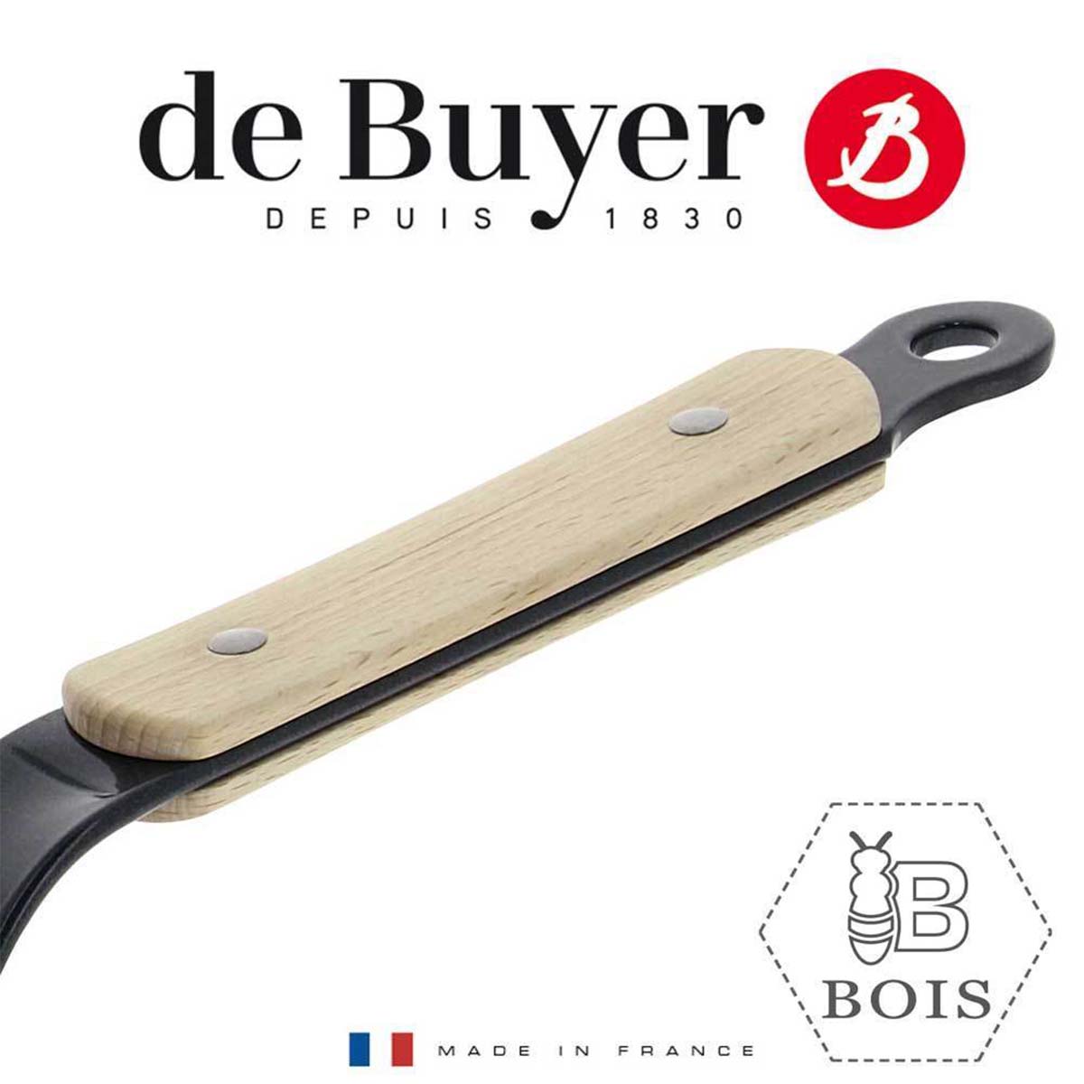 de Buyer CHOC B Bois -  Non-Stick Rounded sauté-pan 24cm